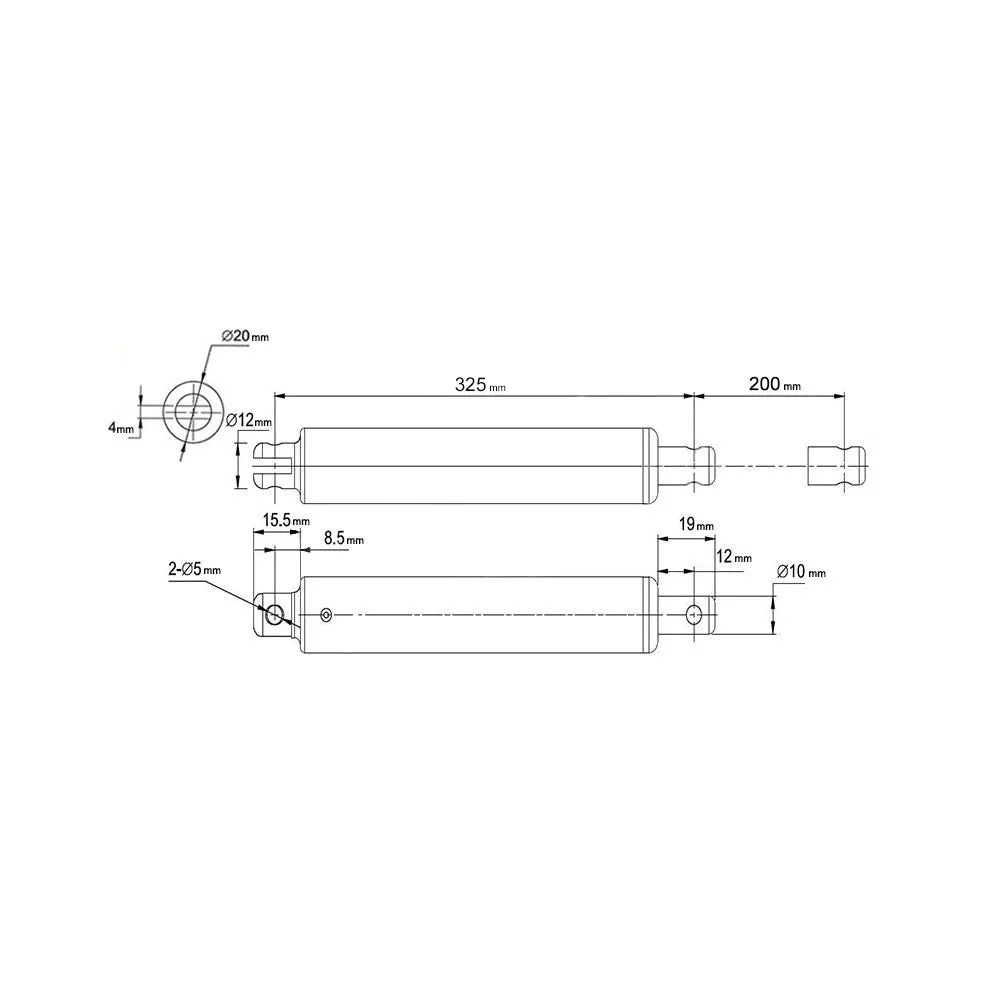120N Telescopic Linear Actuator/Tube Linear Actuator 8 Inches 200MM Stroke (Model 0041584)