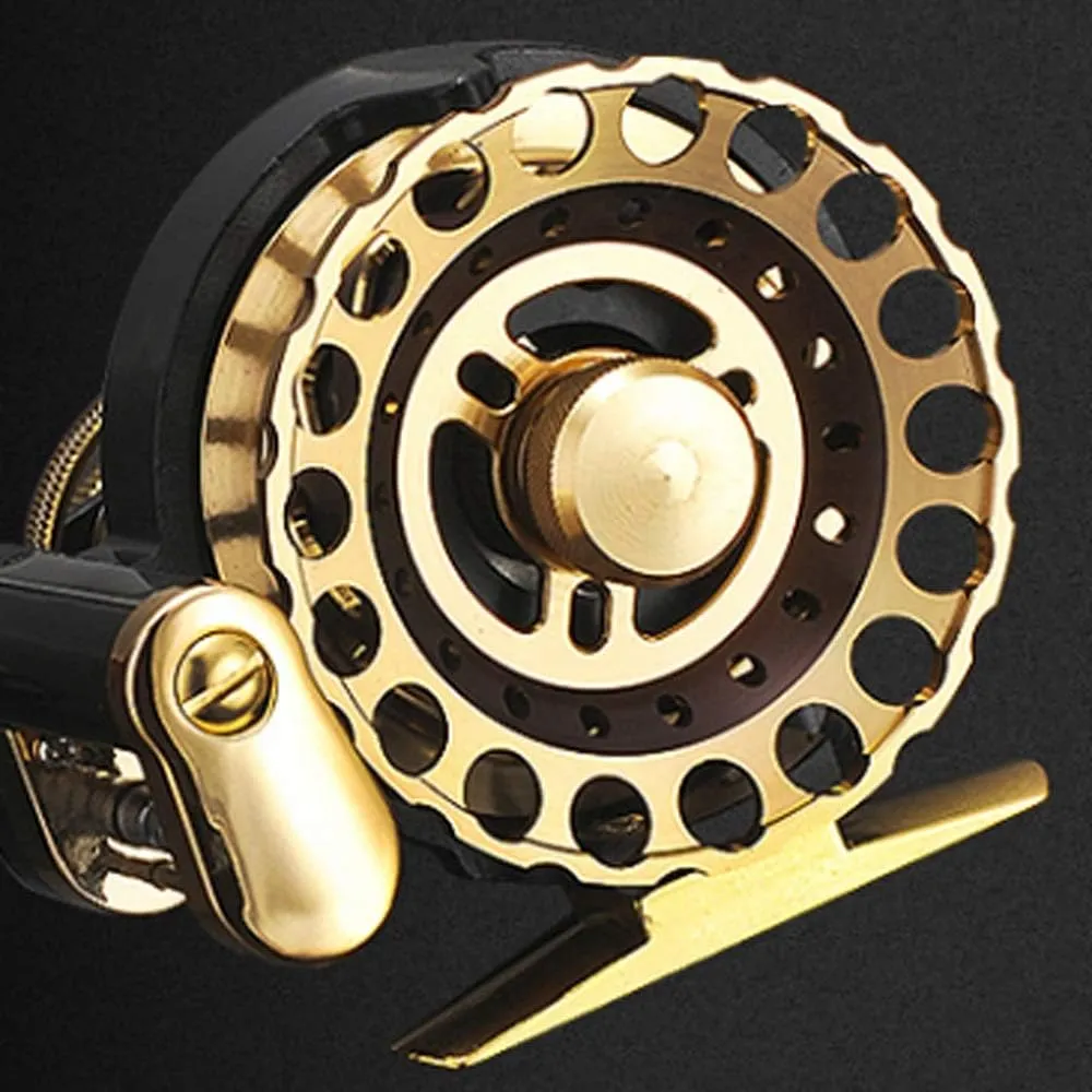 Automatic Wire Metal Raft Fishing Reel Micro Lead with Force-Releasing Front Rafting Rod Outdoor G (Right Handed)