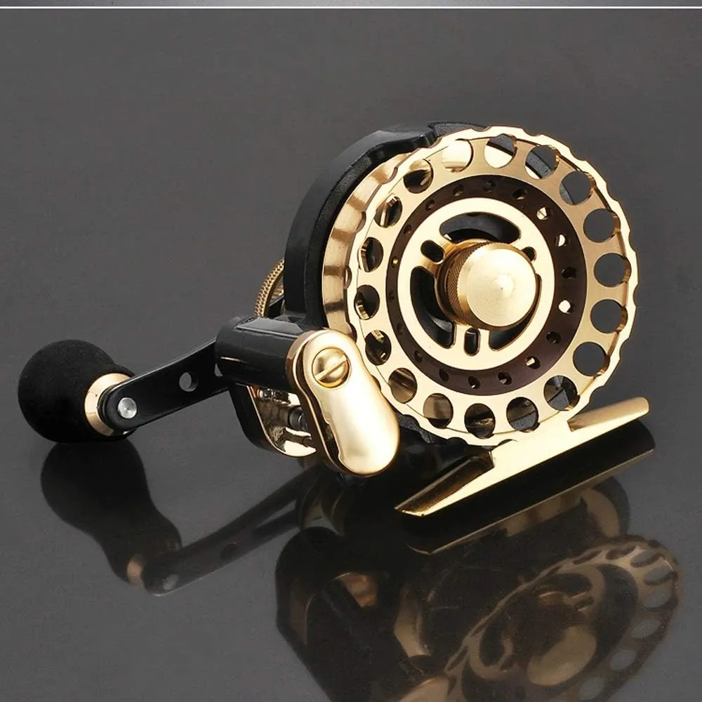 Automatic Wire Metal Raft Fishing Reel Micro Lead with Force-Releasing Front Rafting Rod Outdoor G (Right Handed)