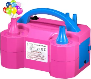 Balloon Pump, Balloon Pump Electric, Electric Balloon Pump at Home, Portable Air Blower with Dual Nozzle Balloon Air Pump for Decoration, Party and Save Time
