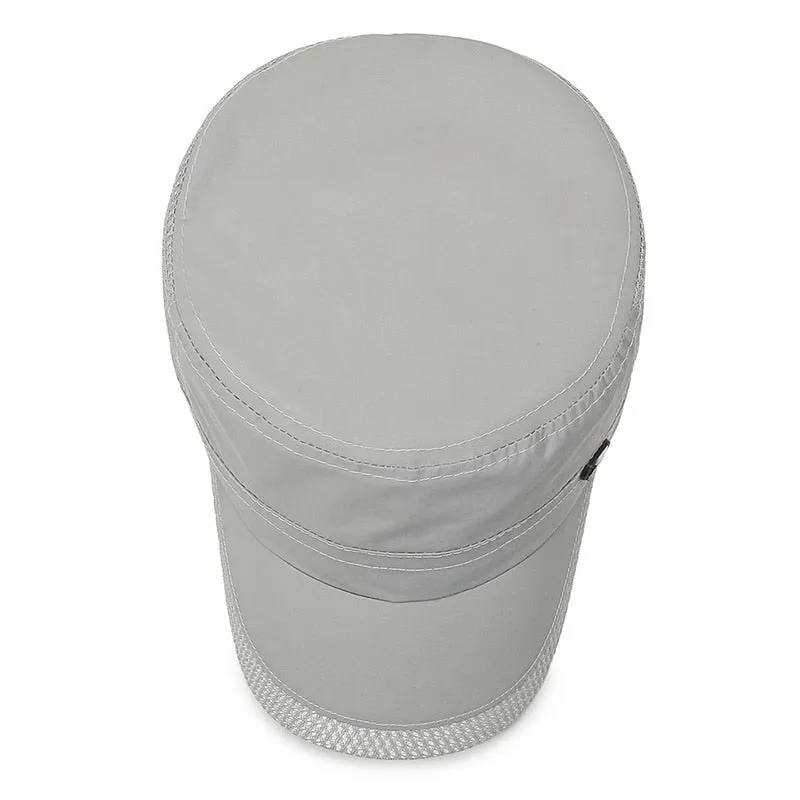 Breathable Men's Military Hats Women's Sunshade Flat Top Snapback Male Summer Cap Mesh Army Sun Baseball Caps Outdoor