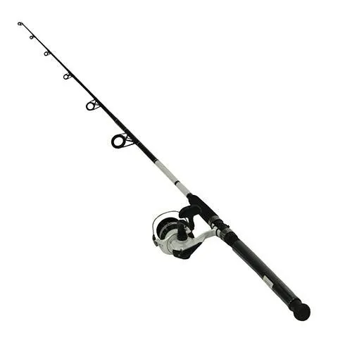 D-Wave Saltwater Spinning Combo - 1 Bearing, 7' Length, 2 Piece Rod, Medium Power, Fiberglass Blank Material