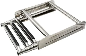 Dock Boat Ladders 3/4 Steps Telescoping Pontoon Boat Ladder with Wide Pedal, Stainless Steel Heavy Duty Custom Boat Ladder, Swim Deck Ladder,Load 150kg (Size : 3 Steps) (One Color 3 Steps)