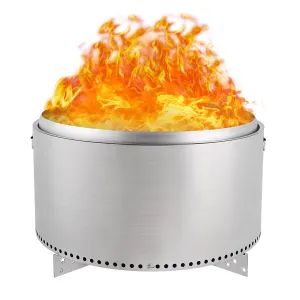 everyday Smokeless Fire Pit for Outdoor Wood Burning, Portable Camping Stove with Stand