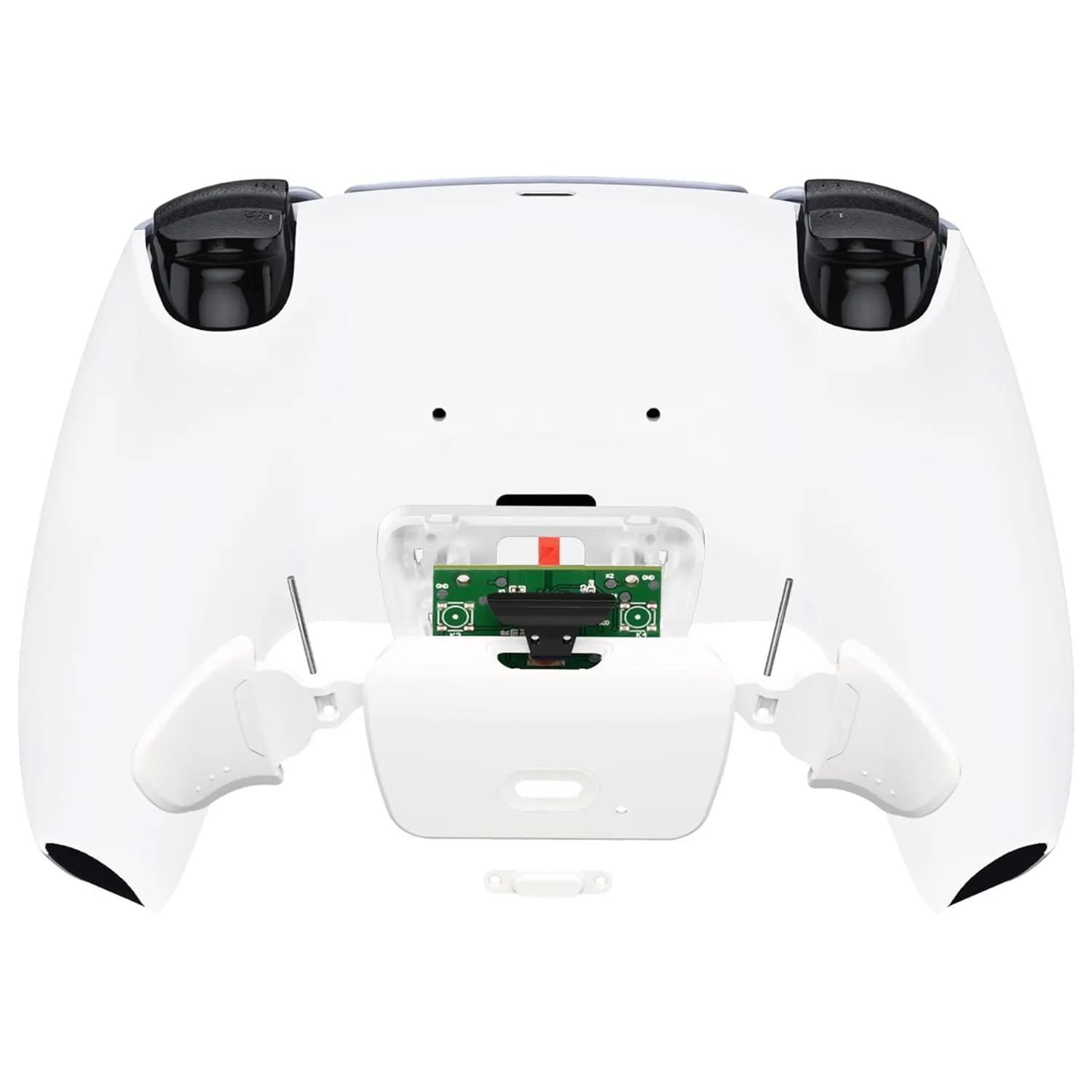 eXtremeRate White Back Paddles Programable RISE V3 Remap Kit for PS5 Controller BDM-030 040 050, Upgrade Board Redesigned Bottom Shell Back Buttons Attachment for PS5 Controller - NO Controller