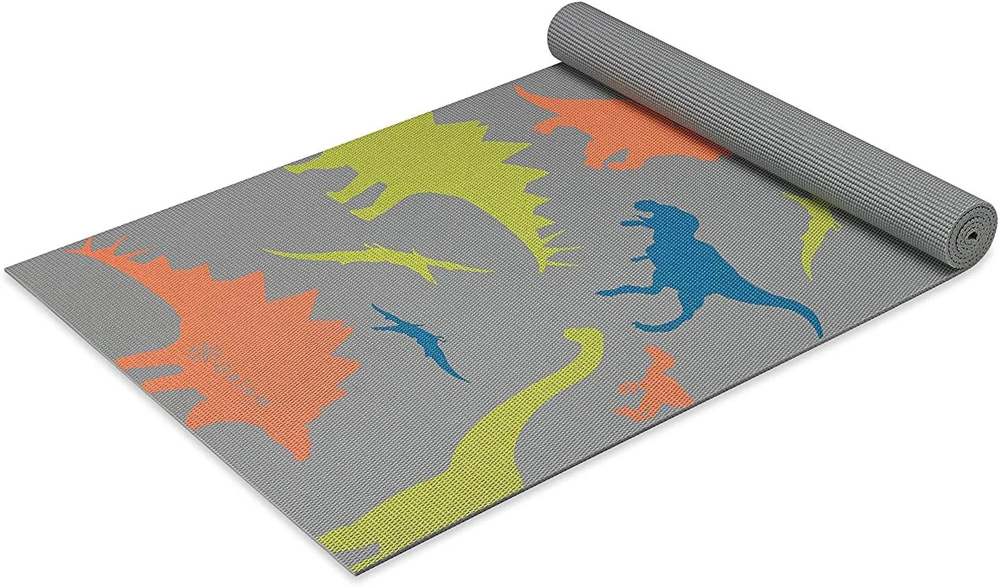 Gaiam Kids Yoga Mat Exercise Mat, Yoga for Kids with Fun Prints - Playtime for Babies, Active & Calm Toddlers and Young Children (60" L x 24" W x 3mm Thick)
