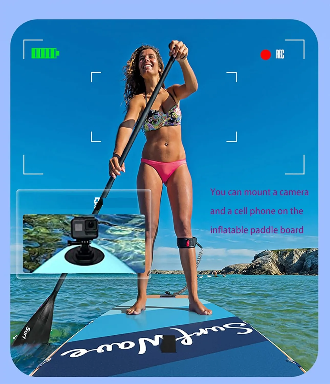 Inflatable Paddle Board for Adults Stand Up Tabla De Paddle Surf Prancha De Paddle for Surfing Rafting,with Premium Sup Accessories & Backpack, Leash, Paddle, Hand Pump