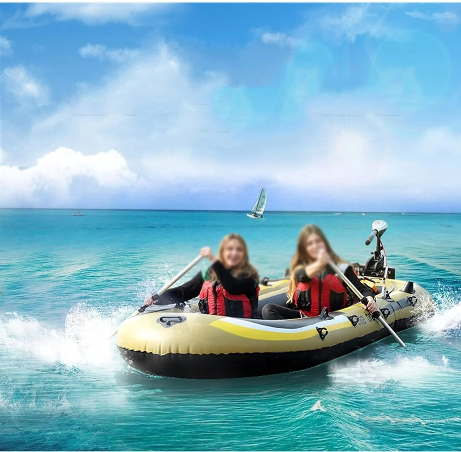 Inflatable Rafts for Adults Inflatable Boat for Kids Fishing Dinghy Kayak Suitable for Swimming Pool Fishing Etc.