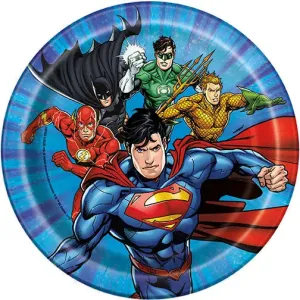 Justice League 7in Plates - 8 Plates/Pack or 96 Plates/Case