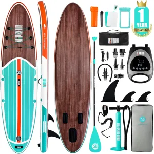 Niphean Inflatable Stand Up Paddle Board with SUP Accessories, Paddle Board Pump, 20 PSI High Pressure SUP Pump