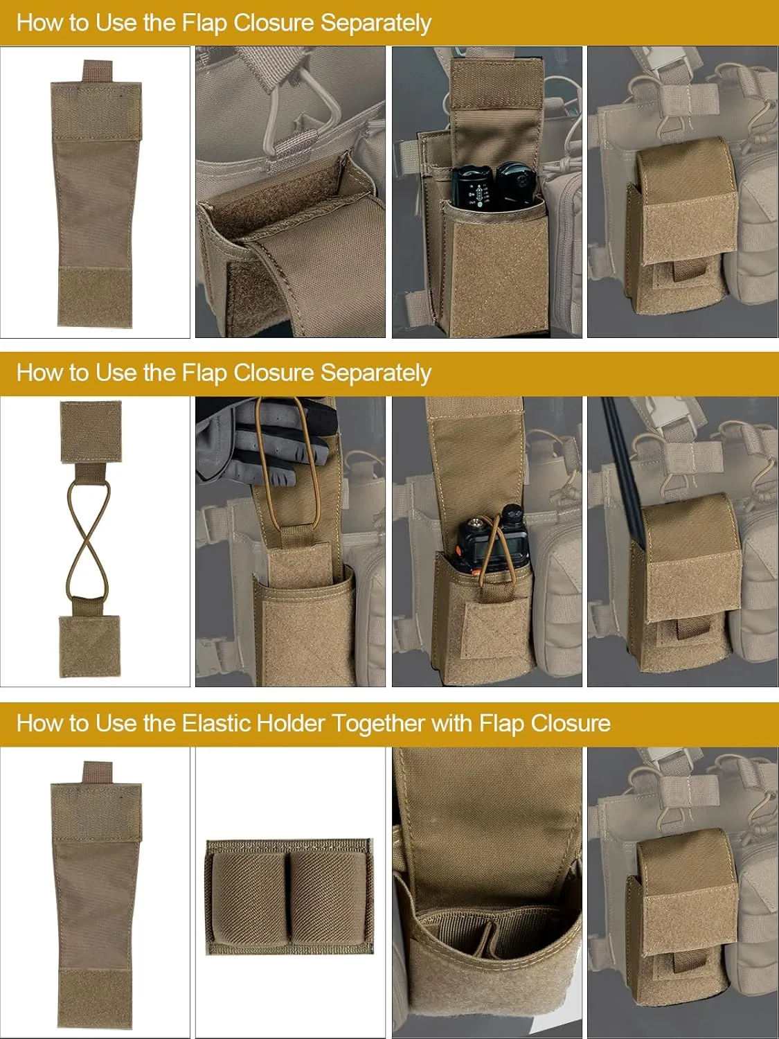 OneTigris Chest Rig, MOLLE Airsoft Chest Rigs Tactical Chest Rig Dangler Pouch Admin Pouch for Hunting Shooting Hiking