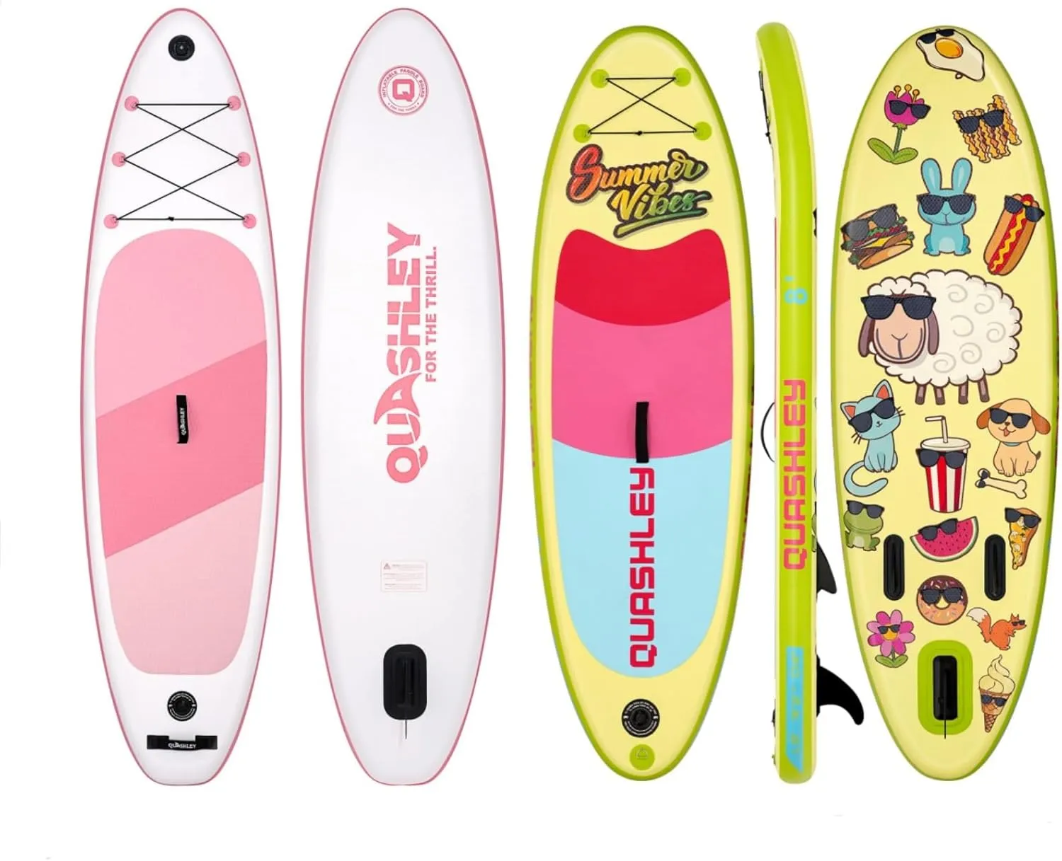Quashley Inflatable Paddle Board for Adults and Yellow Kid Inflatable SUP Board