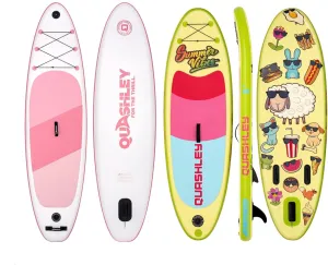 Quashley Inflatable Paddle Board for Adults and Yellow Kid Inflatable SUP Board
