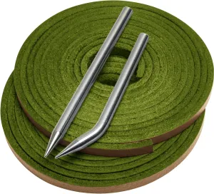 Softball Baseball Glove Lace, Mitt Lace Repair Kit Includes 2 Leather Laces and Lacing Needle for Catcher's Glove