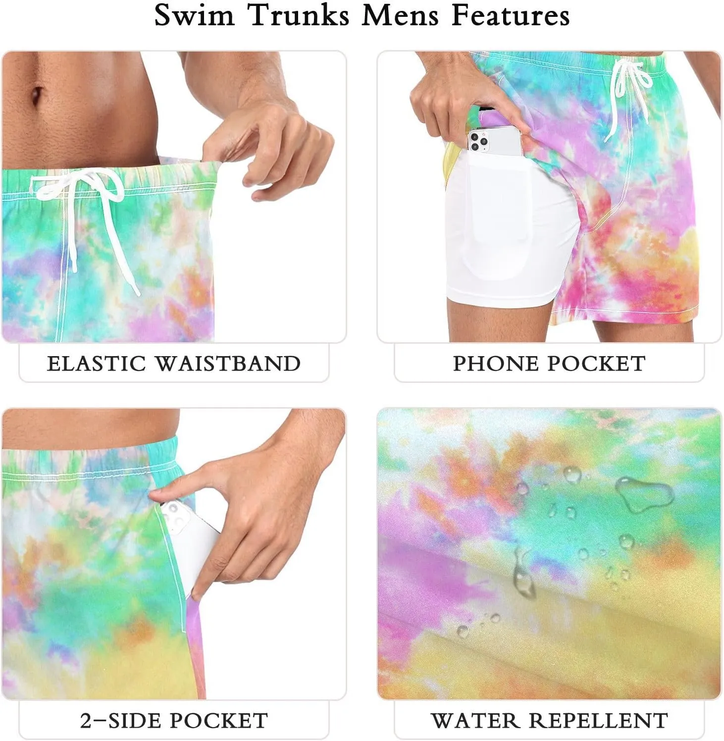 Swim Trunks for Men Casual Shorts Swimwear Summer Beach Wear S-XXL