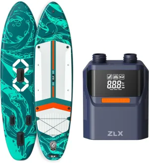 ZLX 11'635" Inflatable Stand Up Paddle Board with 50PSI Electric Paddle Board Pump